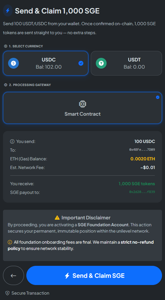 Step 5a: Account Activation Fee Payment